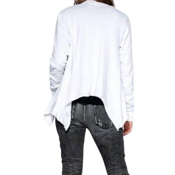 NEW WILT fly away angled cardigan in white - Picture 3 of 3